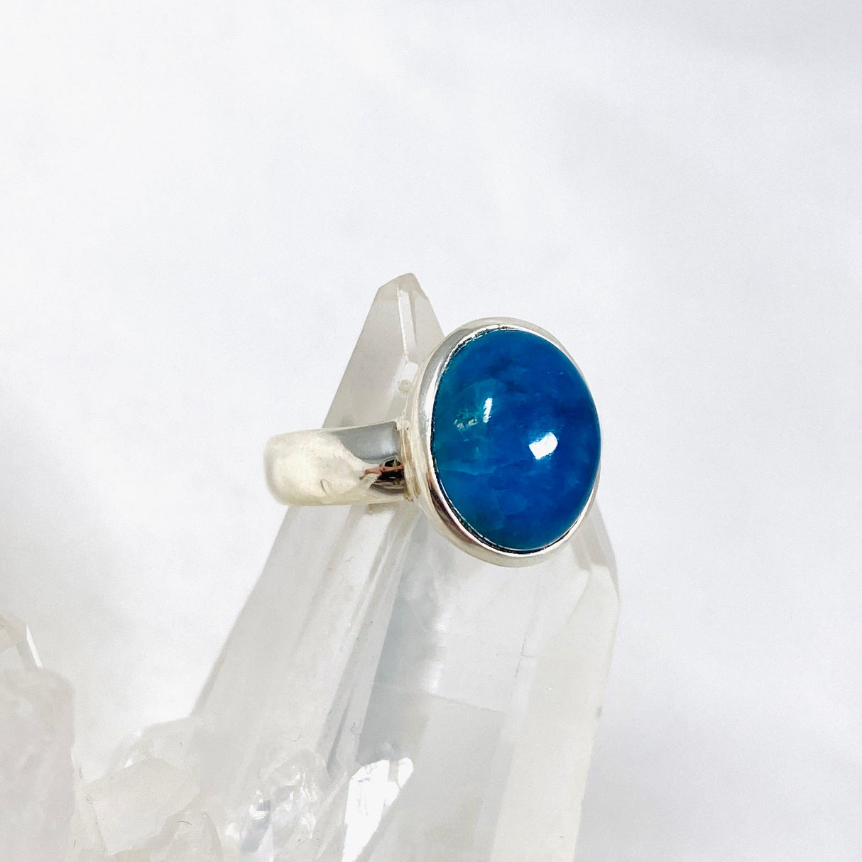Cavansite Oval Ring Size 8.5 PRGJ367 - Nature's Magick