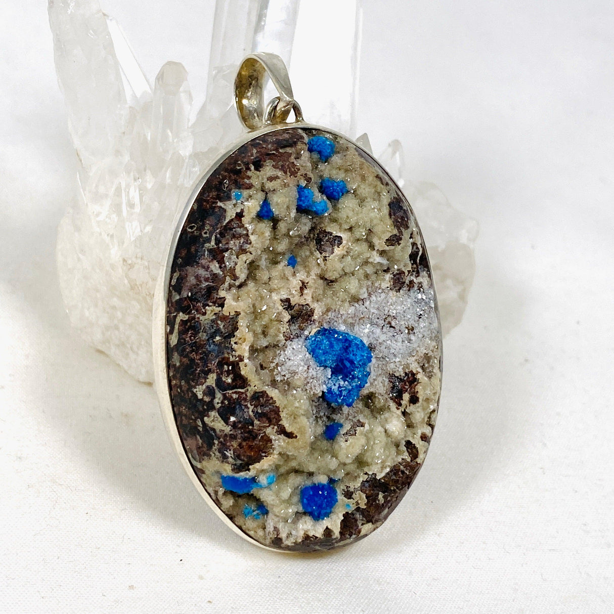 Cavansite Raw Oval Pendant PPGJ594 - Nature's Magick