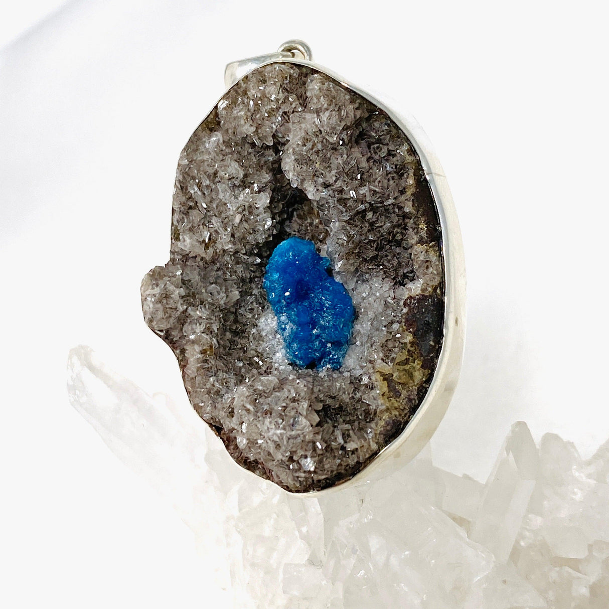 Cavansite Raw Oval Pendant PPGJ595 - Nature's Magick