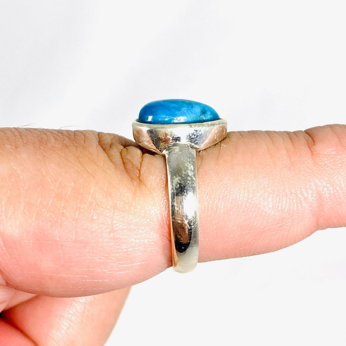 Cavansite Teardrop Ring Size 8.5 PRGJ390 - Nature's Magick