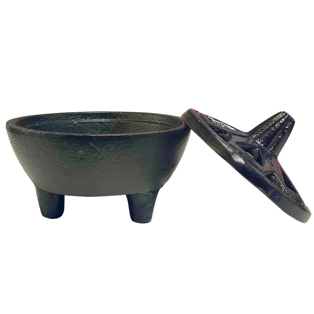 Cauldron w Lid Cast Iron CUTWORK Small 8cm