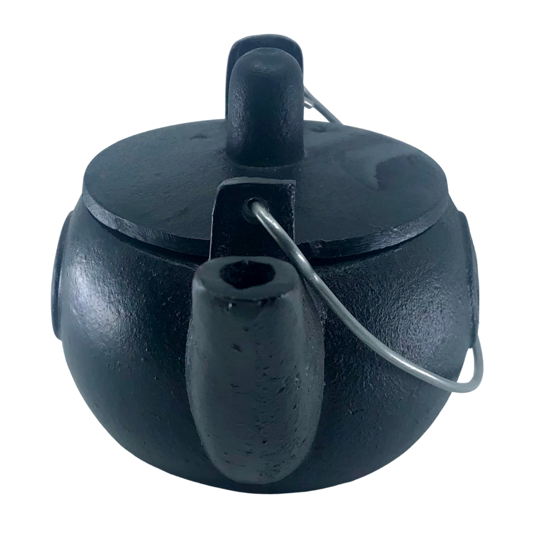 Cauldron w Lid Kettle Cast Iron PENTAGRAM Large 13cm