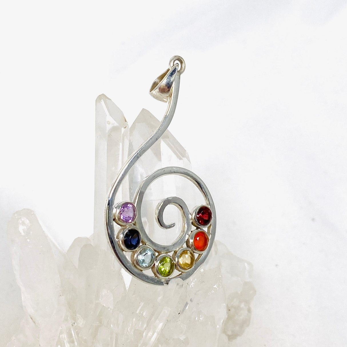 Chakra Spiral Pendant PPGJ566 - Nature's Magick