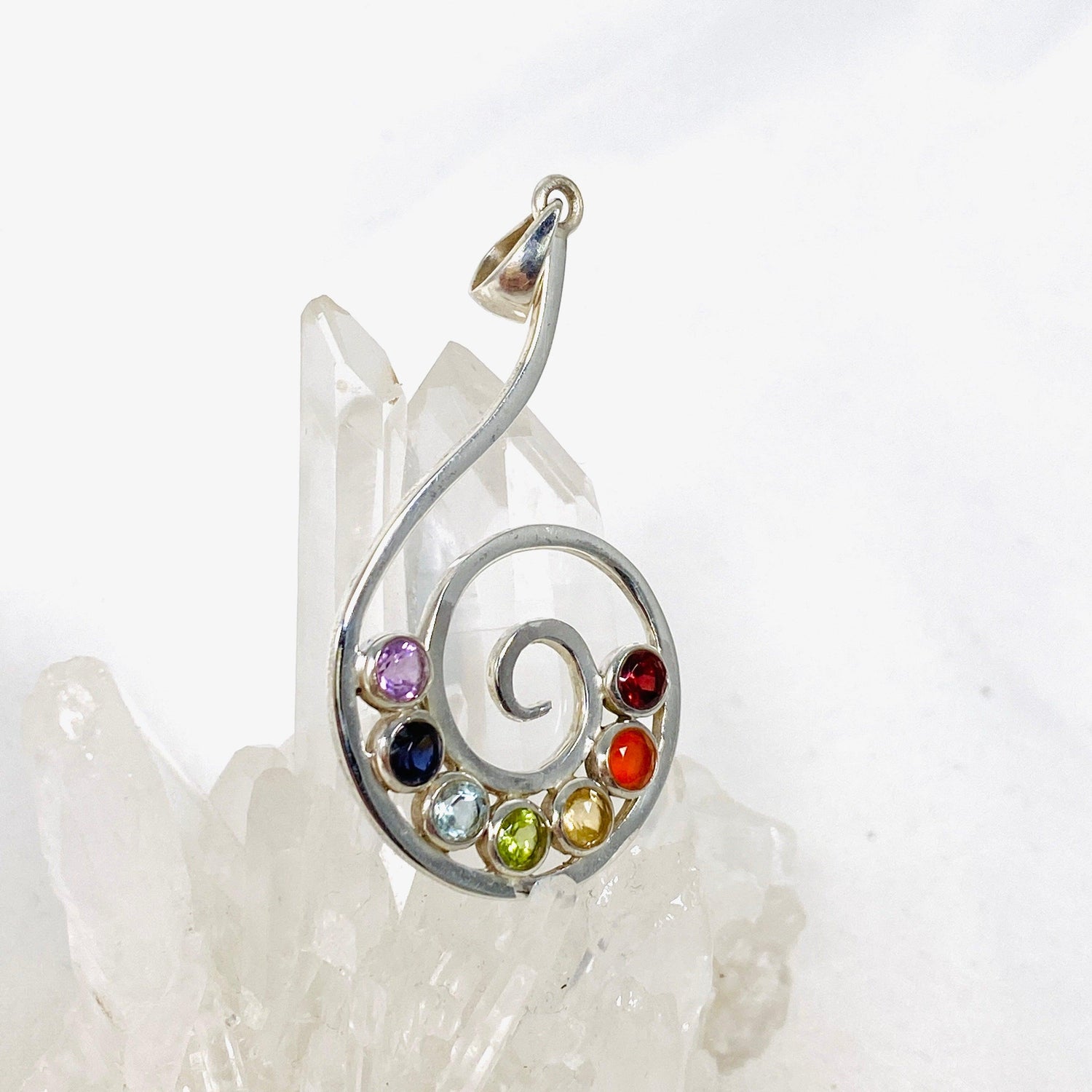Chakra Spiral Pendant PPGJ566 - Nature's Magick