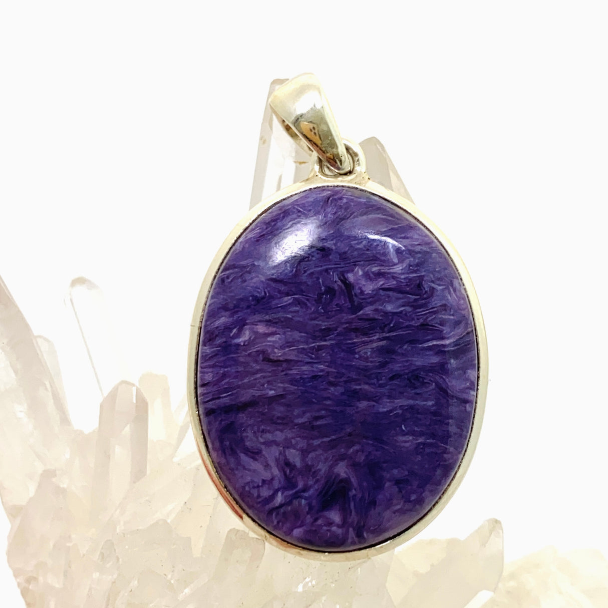 Charoite Oval Cabochon Pendant PPGJ1045