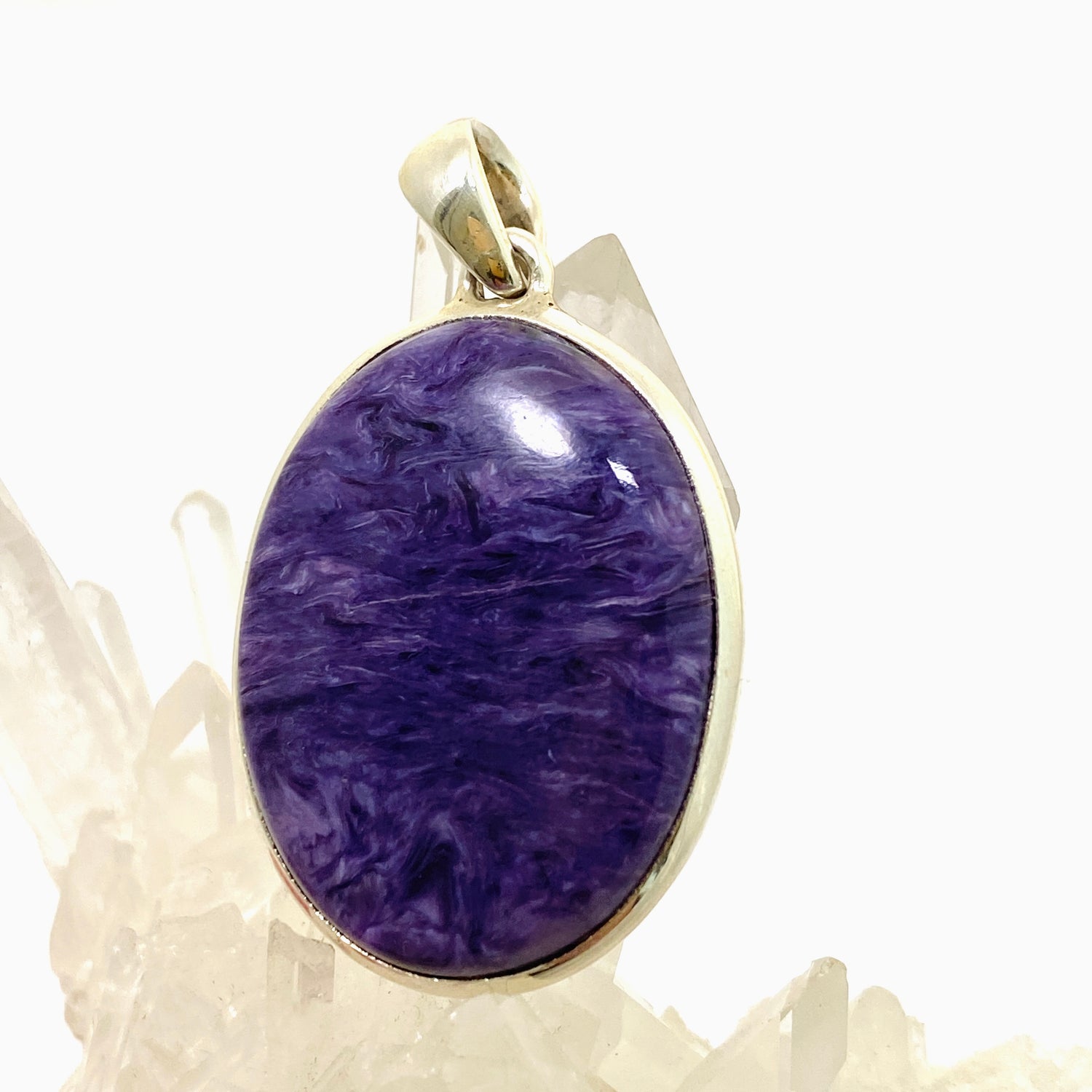 Charoite Oval Cabochon Pendant PPGJ1045