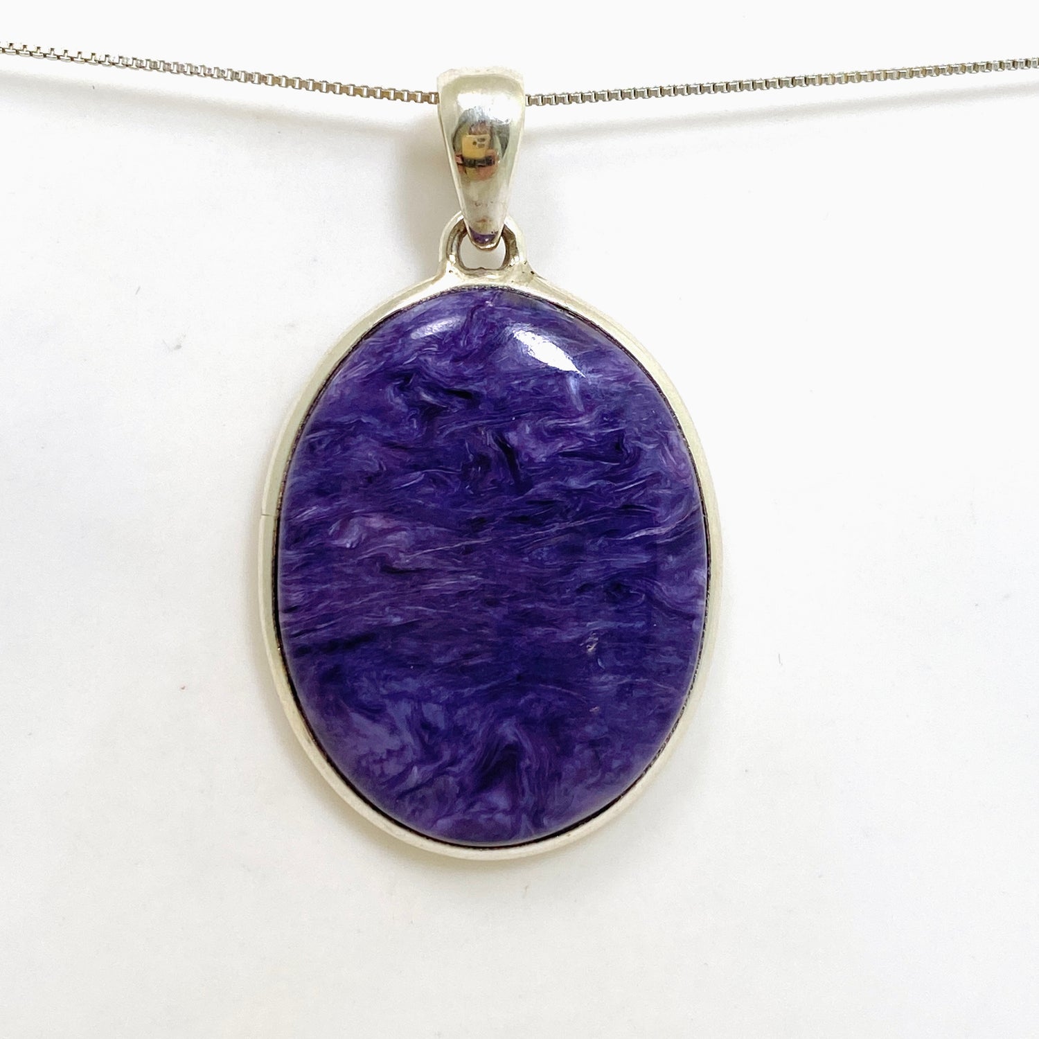 Charoite Oval Cabochon Pendant PPGJ1045