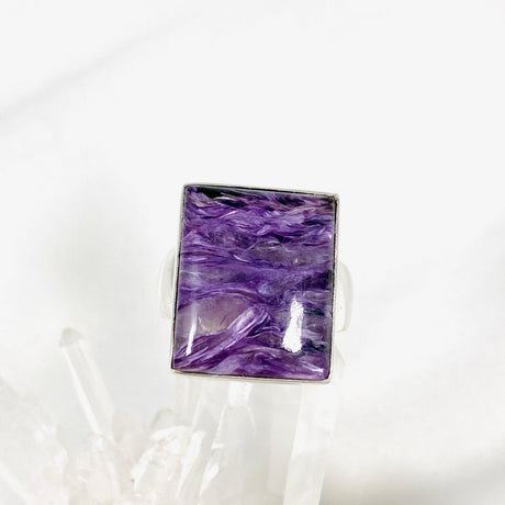 Charoite Rectangular Ring s.11 KRGJ3046 - Nature's Magick