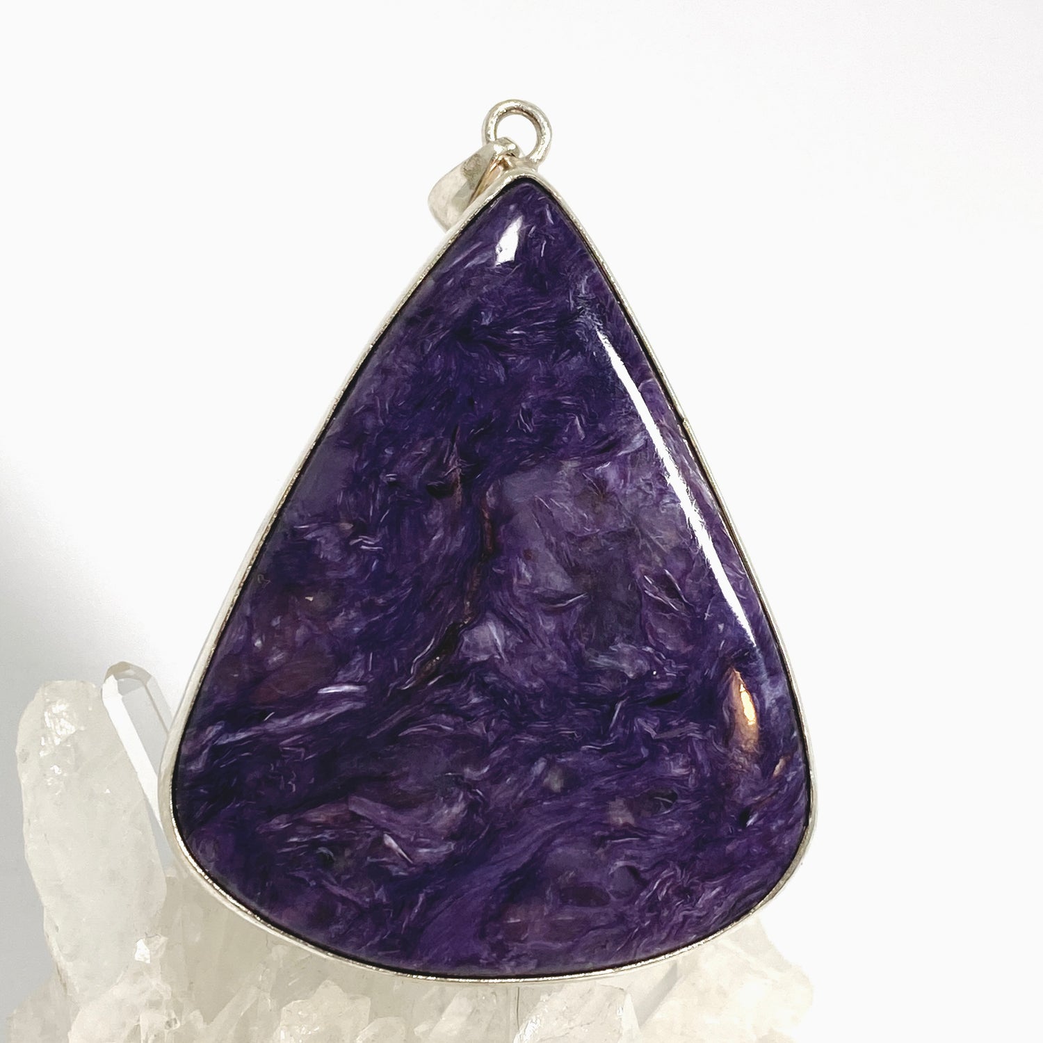 Charoite Teardrop Cabochon Pendant THP-29
