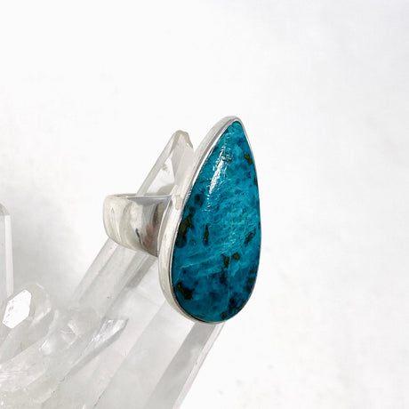 Chrysocolla and Shattuckite Teardrop Ring Size 10 KRGJ3223 - Nature's Magick