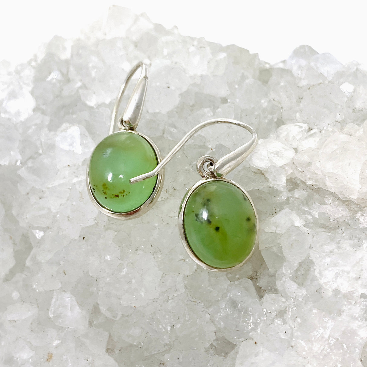 Chrysoprase Oval Cabochon Earrings PEGJ292