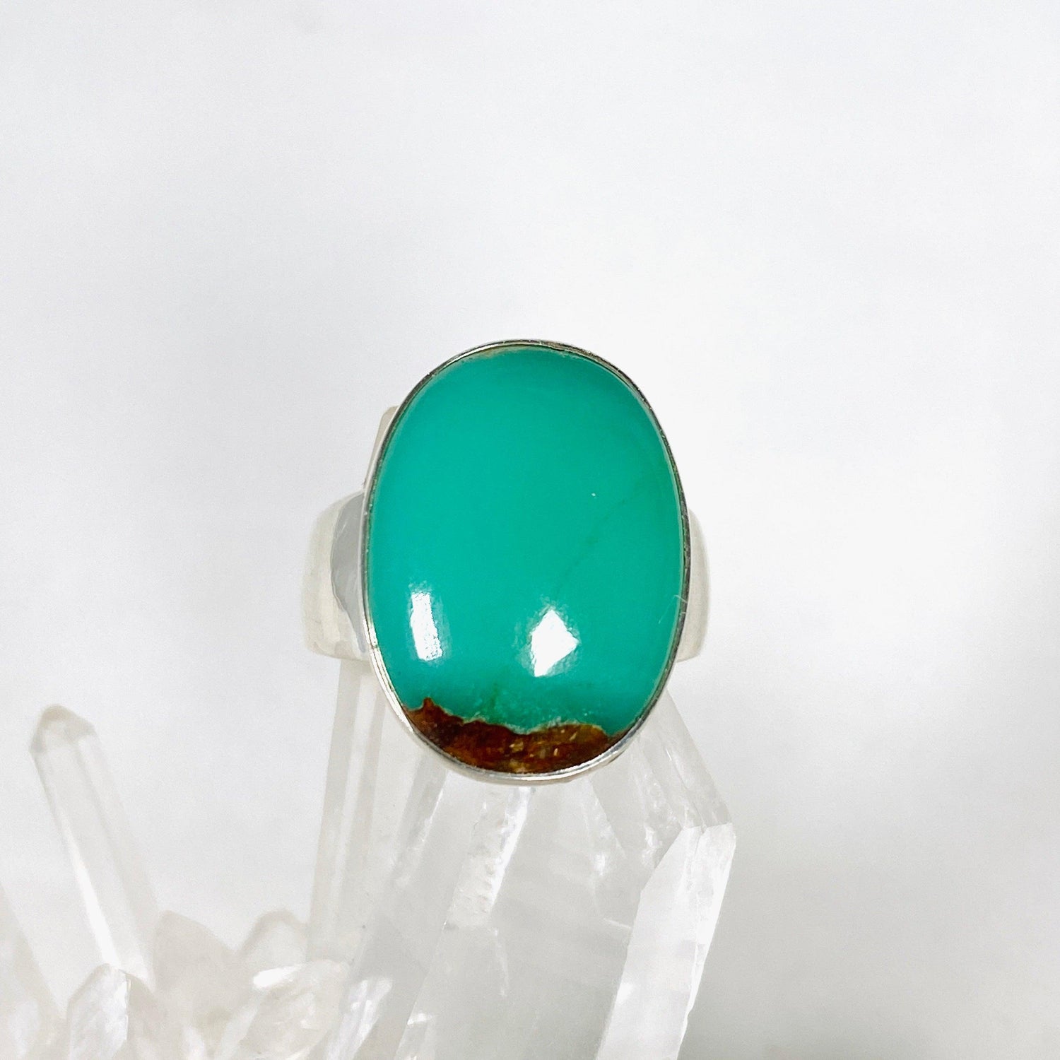 Chrysoprase oval ring s.7 KRGJ2943 - Nature's Magick