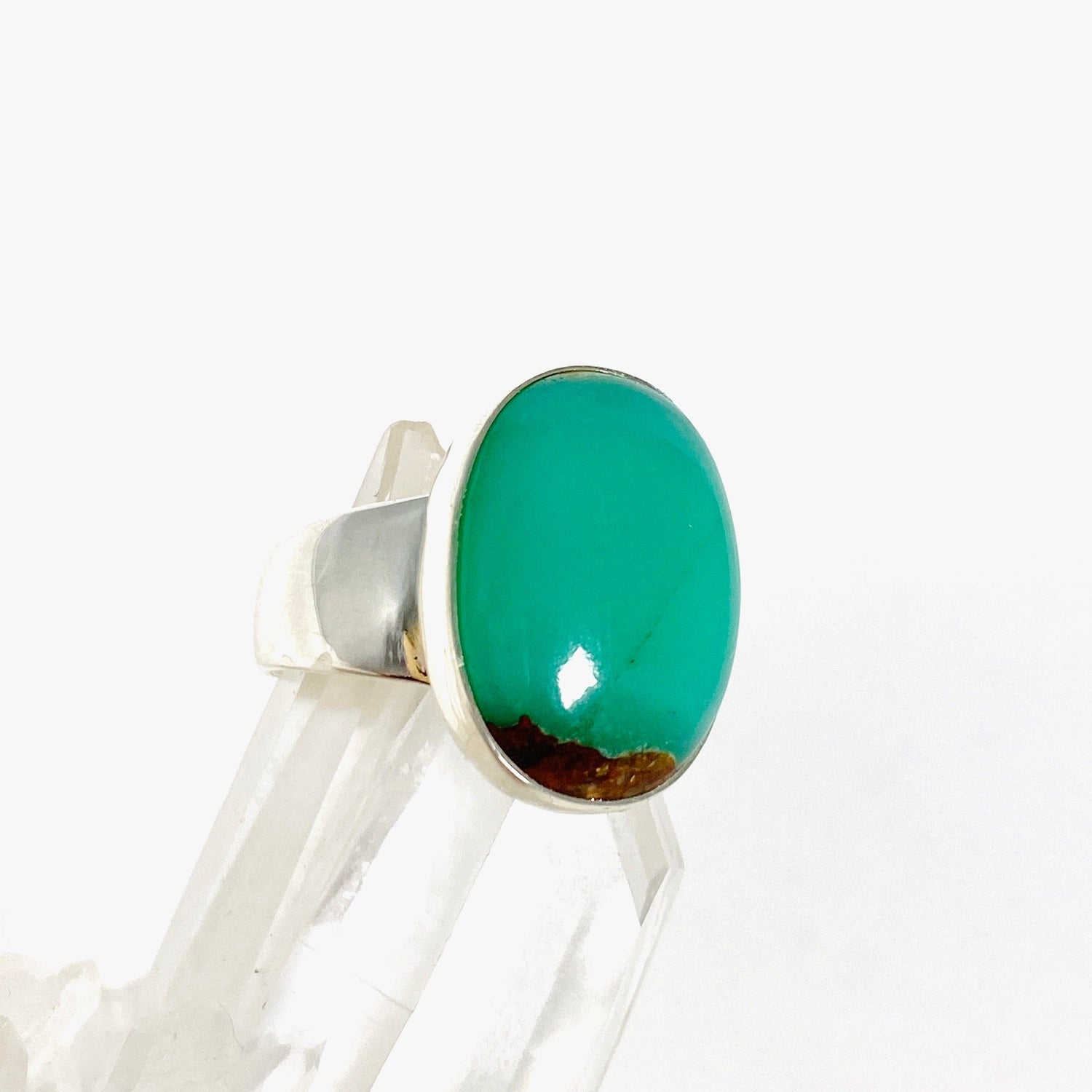 Chrysoprase oval ring s.7 KRGJ2943 - Nature's Magick