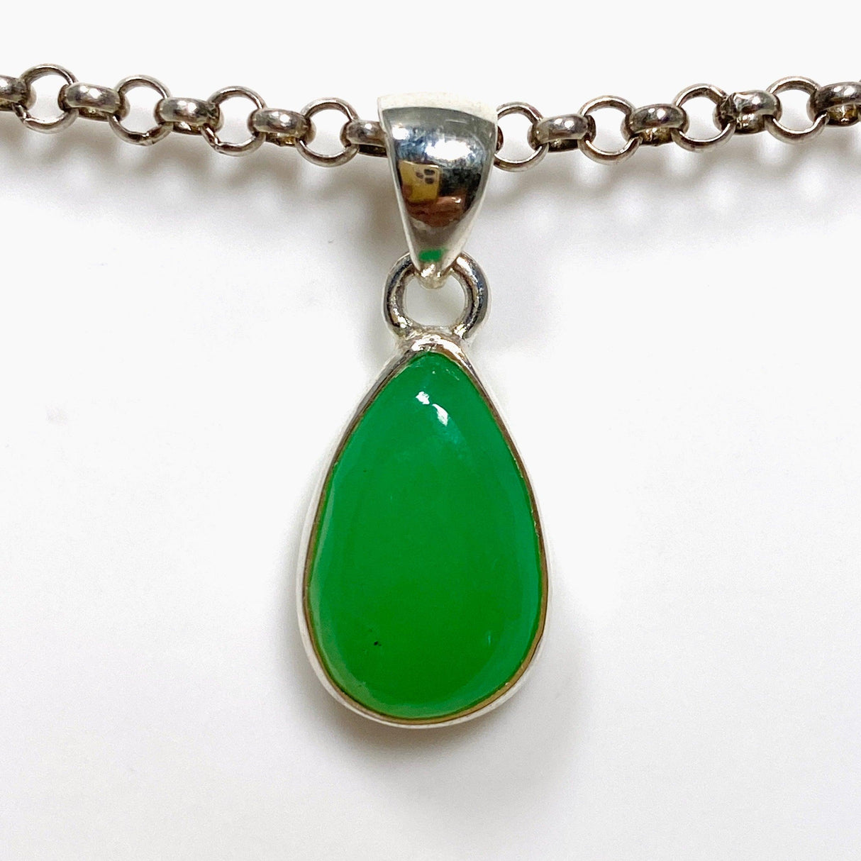 Chrysoprase Teardrop Pendant KPGJ4459 - Nature's Magick