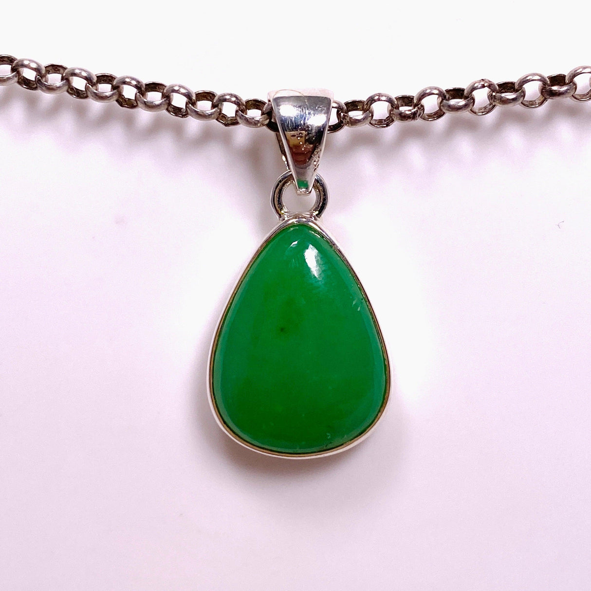 Chrysoprase Teardrop Pendant KPGJ4460 - Nature's Magick