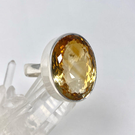 Citrine faceted oval ring s.11 KRGJ2835 - Nature's Magick