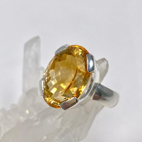 Citrine faceted oval ring s.7 KRGJ2831 - Nature's Magick