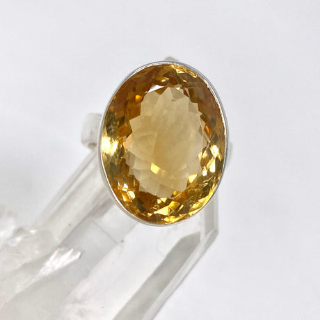 Citrine faceted oval ring s.9 KRGJ2833 - Nature's Magick