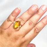Citrine Faceted Oval Ring Size 11 PRGJ426 - Nature's Magick