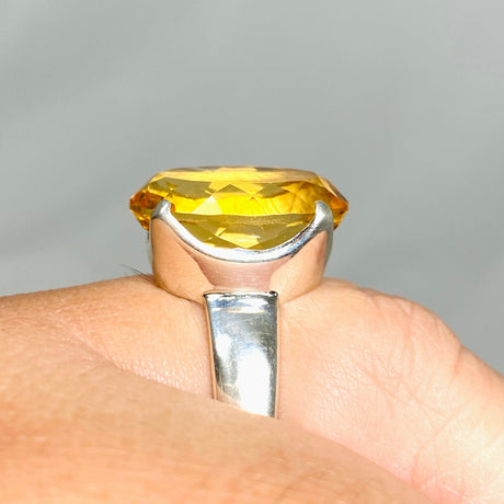Citrine Faceted Oval Ring Size 11 PRGJ426 - Nature's Magick