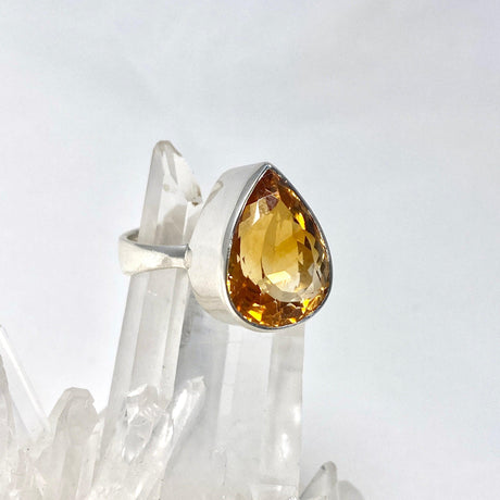 Citrine faceted teardrop ring s.10 KRGJ2838 - Nature's Magick