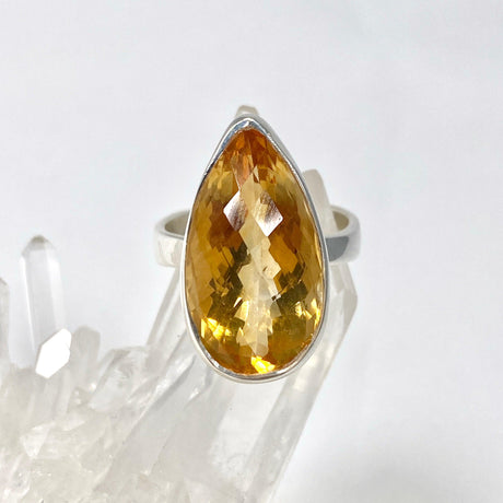 Citrine faceted teardrop ring s.11 KRGJ2839 - Nature's Magick
