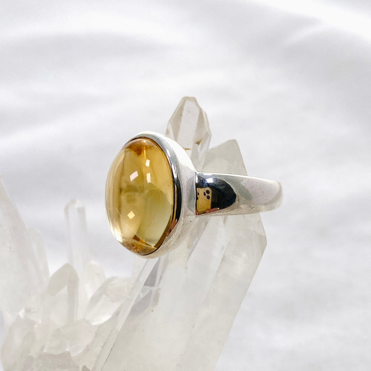 Citrine Oval Cabochon Ring Size 11 PRGJ611
