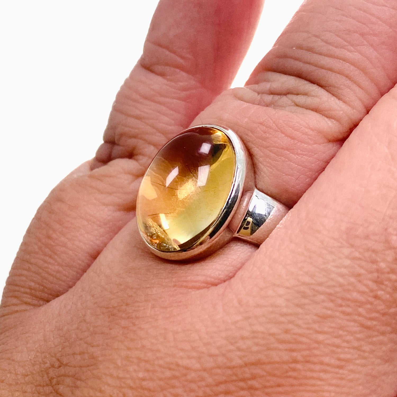 Citrine Oval Cabochon Ring Size 11 PRGJ611