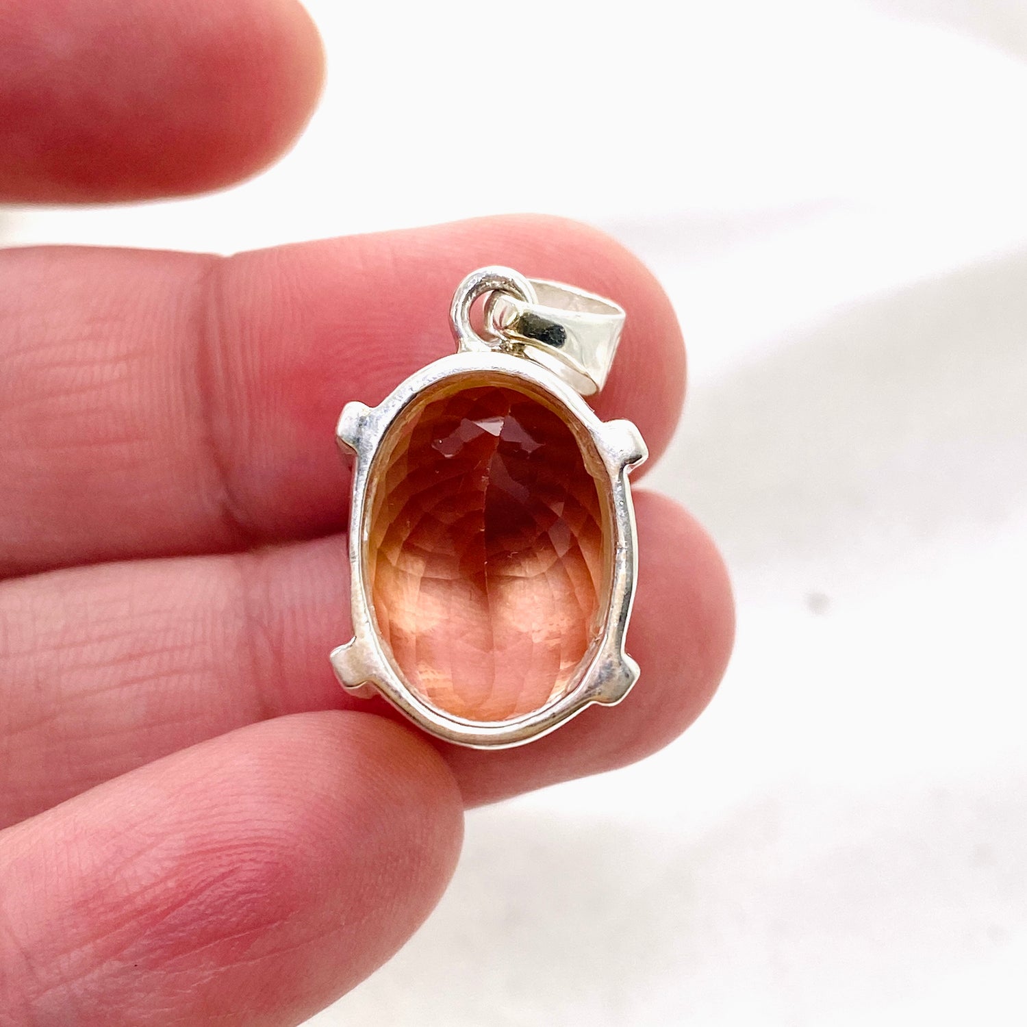 Citrine Oval Faceted Pendant KPGJ4784