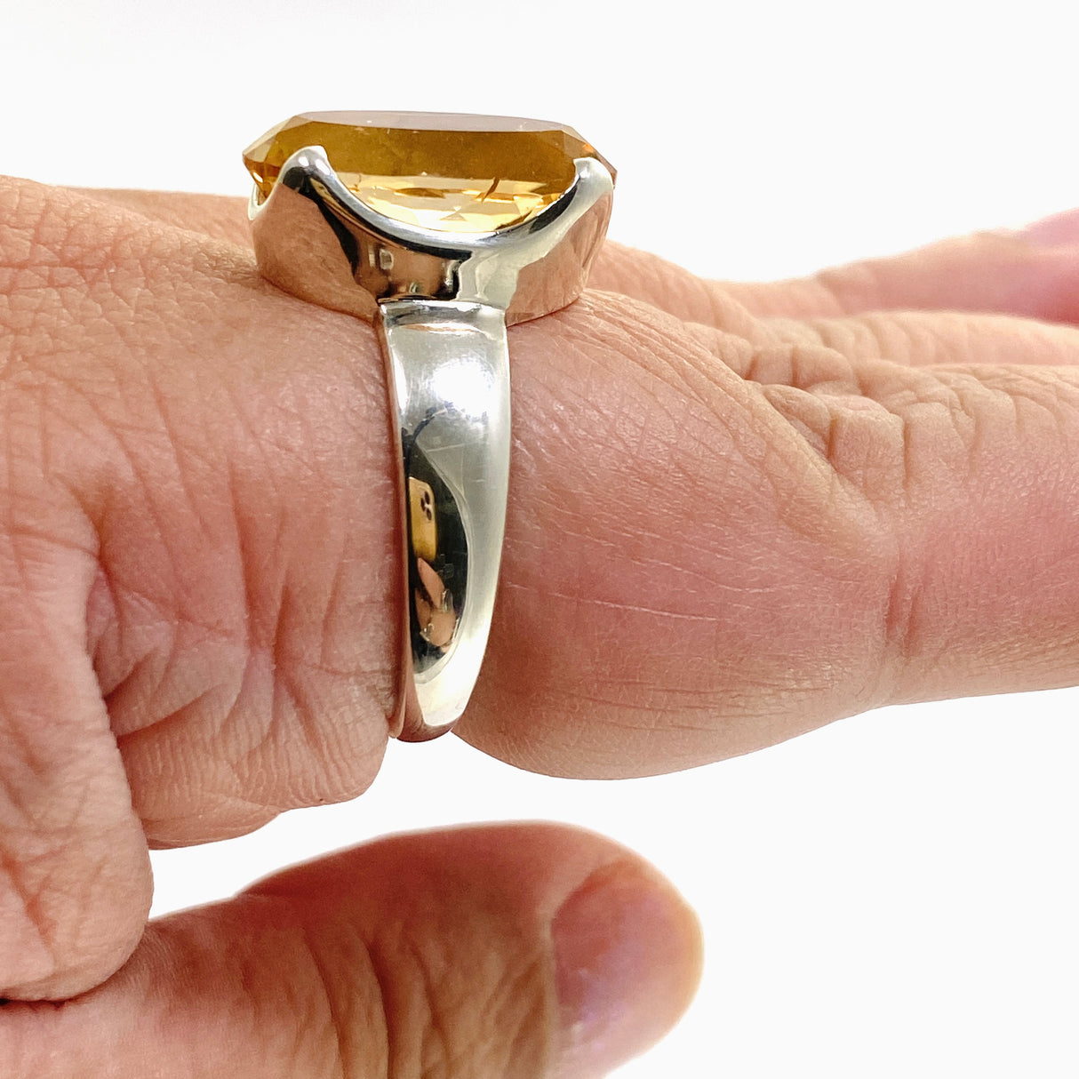 Citrine Oval Faceted Ring Size 12 PRGJ910