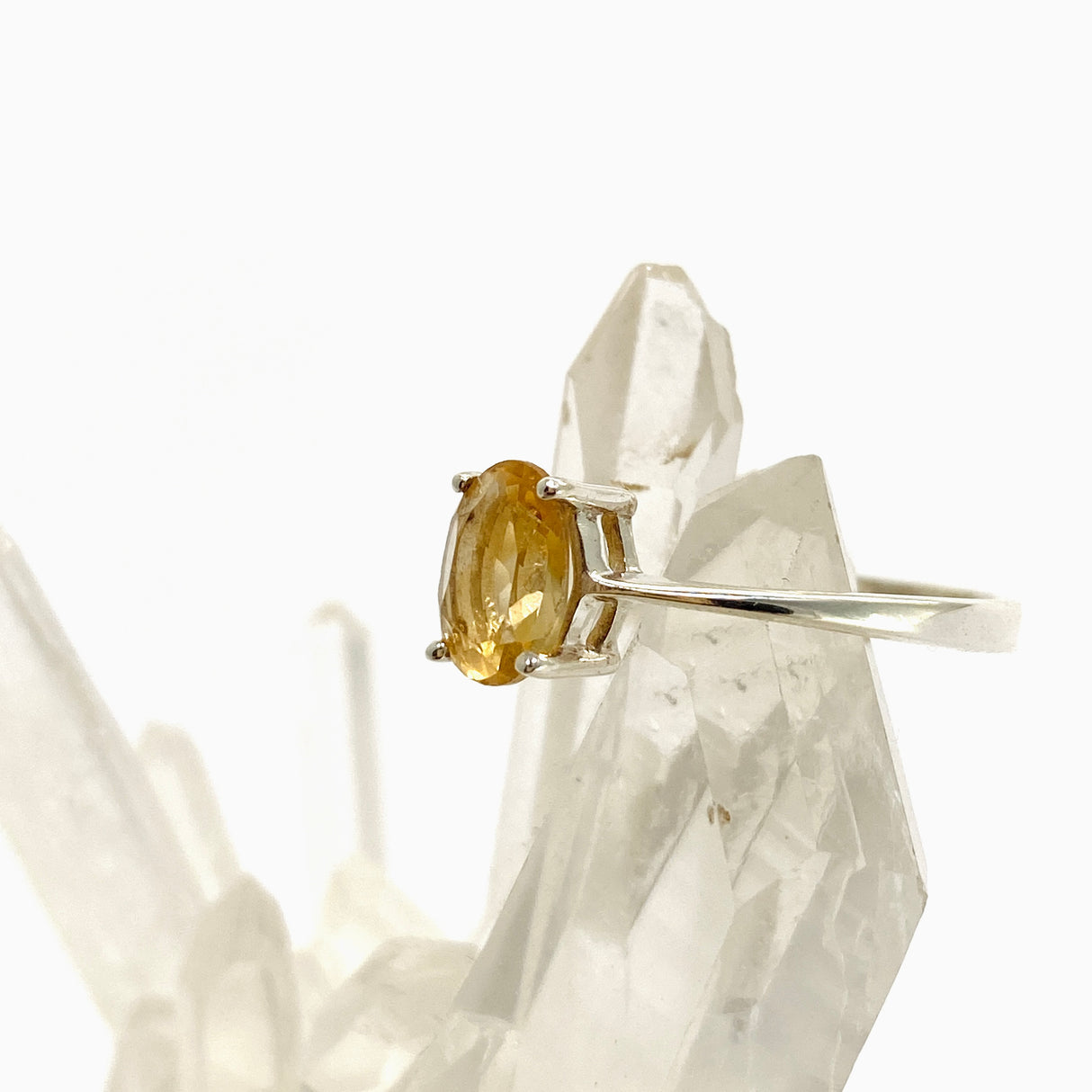 Citrine Oval Faceted Ring Size 8.5 PRGJ909