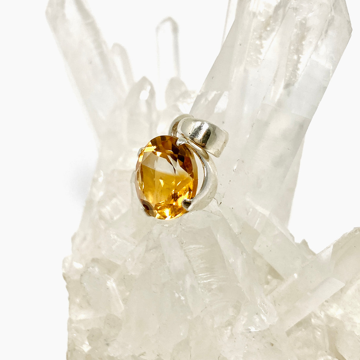 Citrine Round Faceted Pendant PPGJ1311