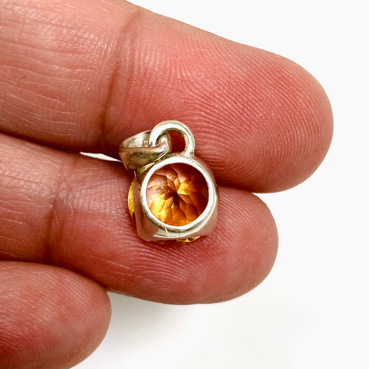 Citrine Round Faceted Pendant PPGJ1311