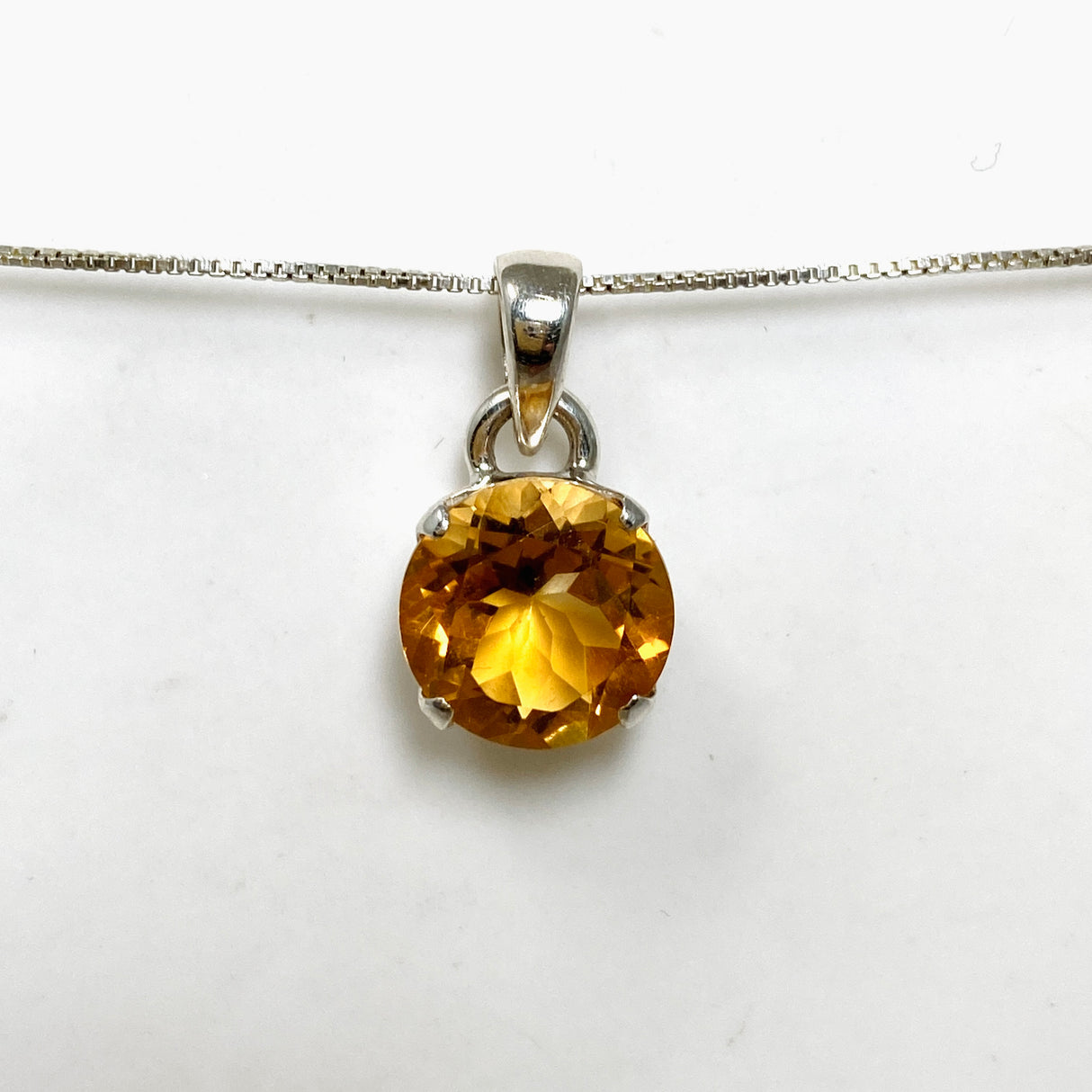 Citrine Round Faceted Pendant PPGJ1311