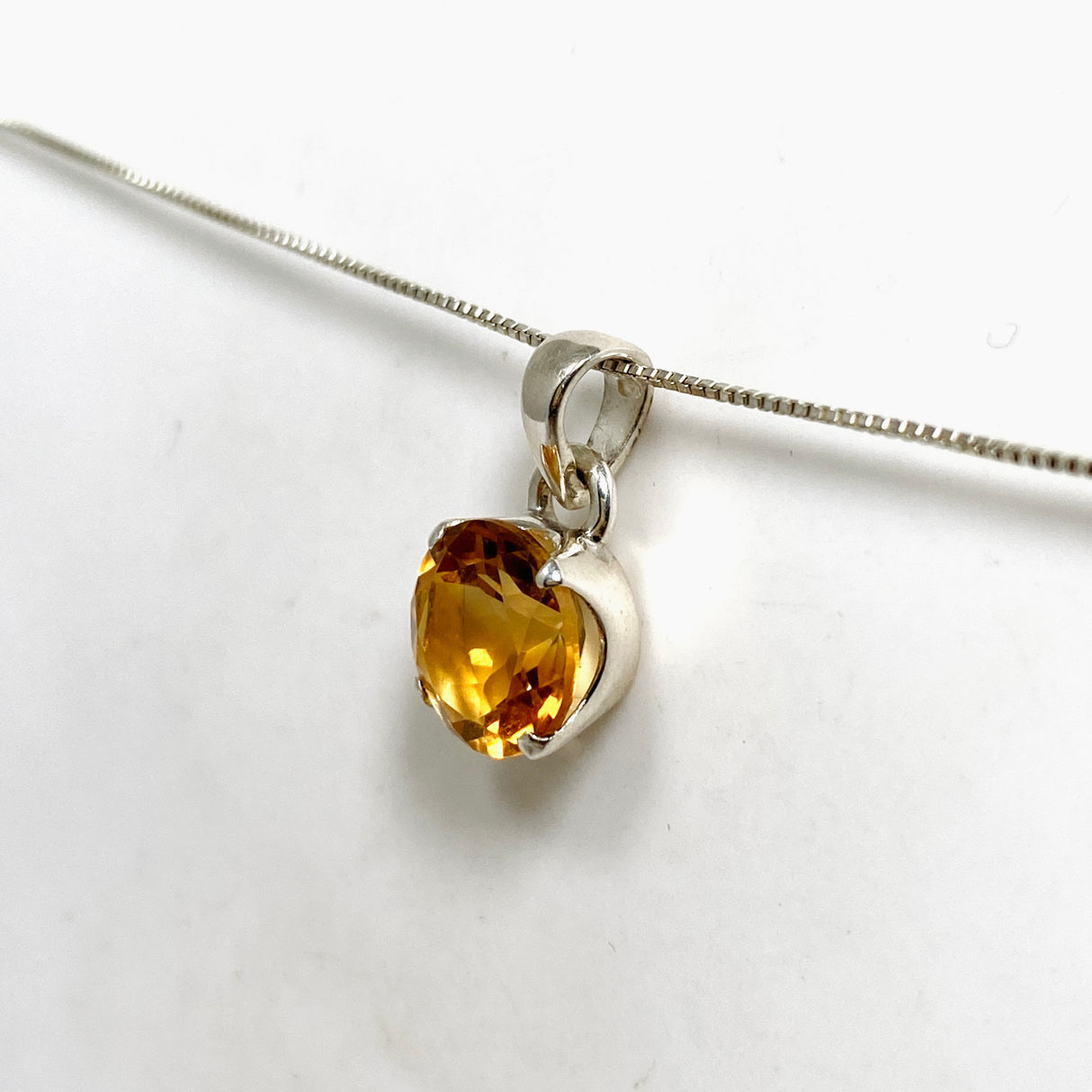 Citrine Round Faceted Pendant PPGJ1311