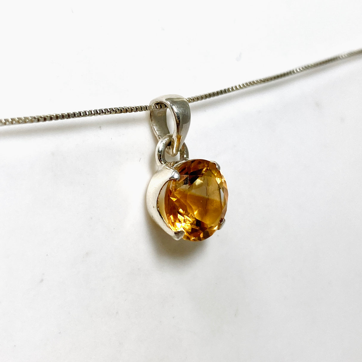 Citrine Round Faceted Pendant PPGJ1311