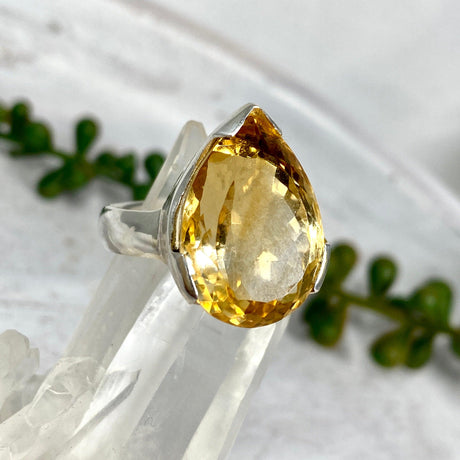 Citrine teardrop faceted ring s.8 KRGJ2675 - Nature's Magick