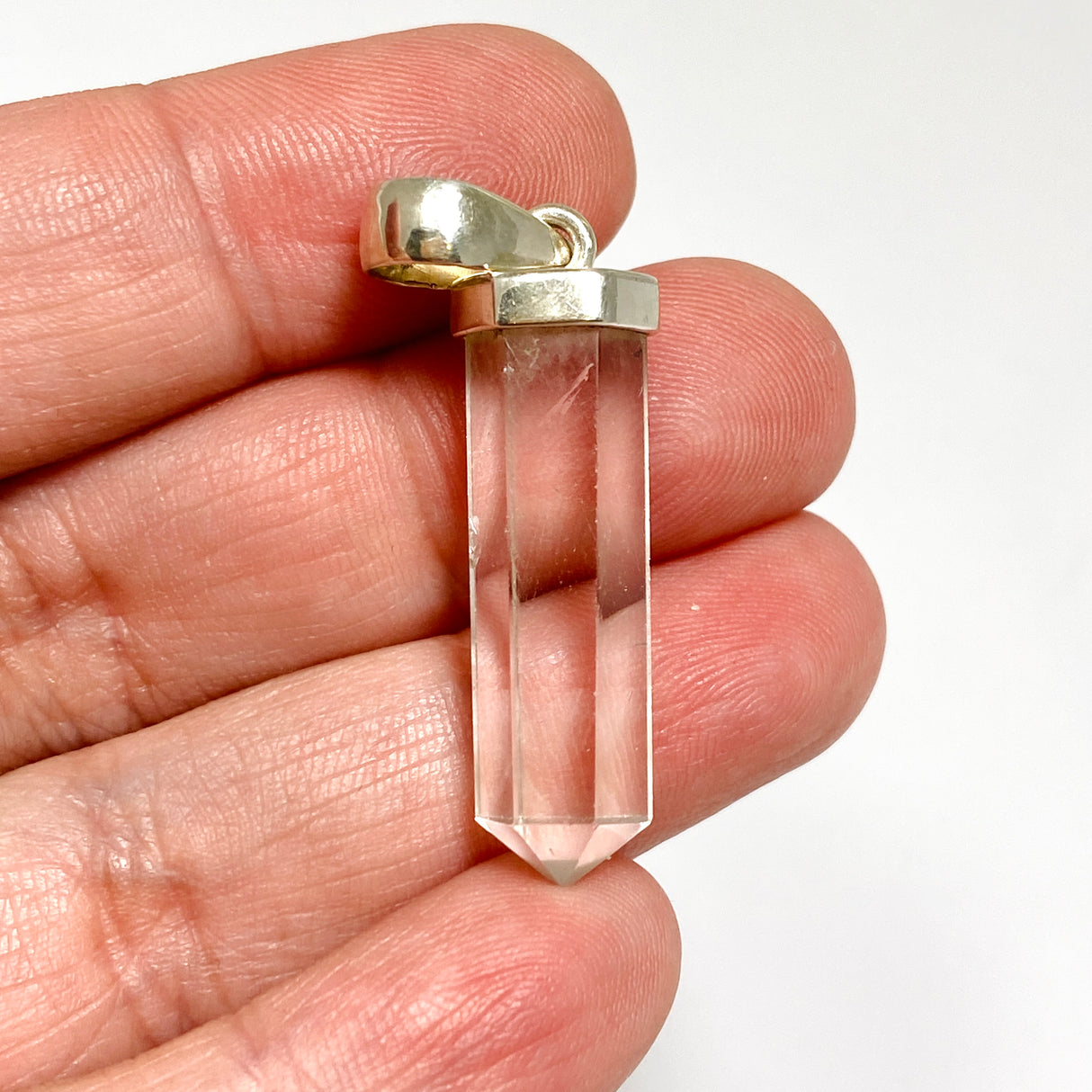 Clear Quartz Capped Point Pendant PPGJ1238
