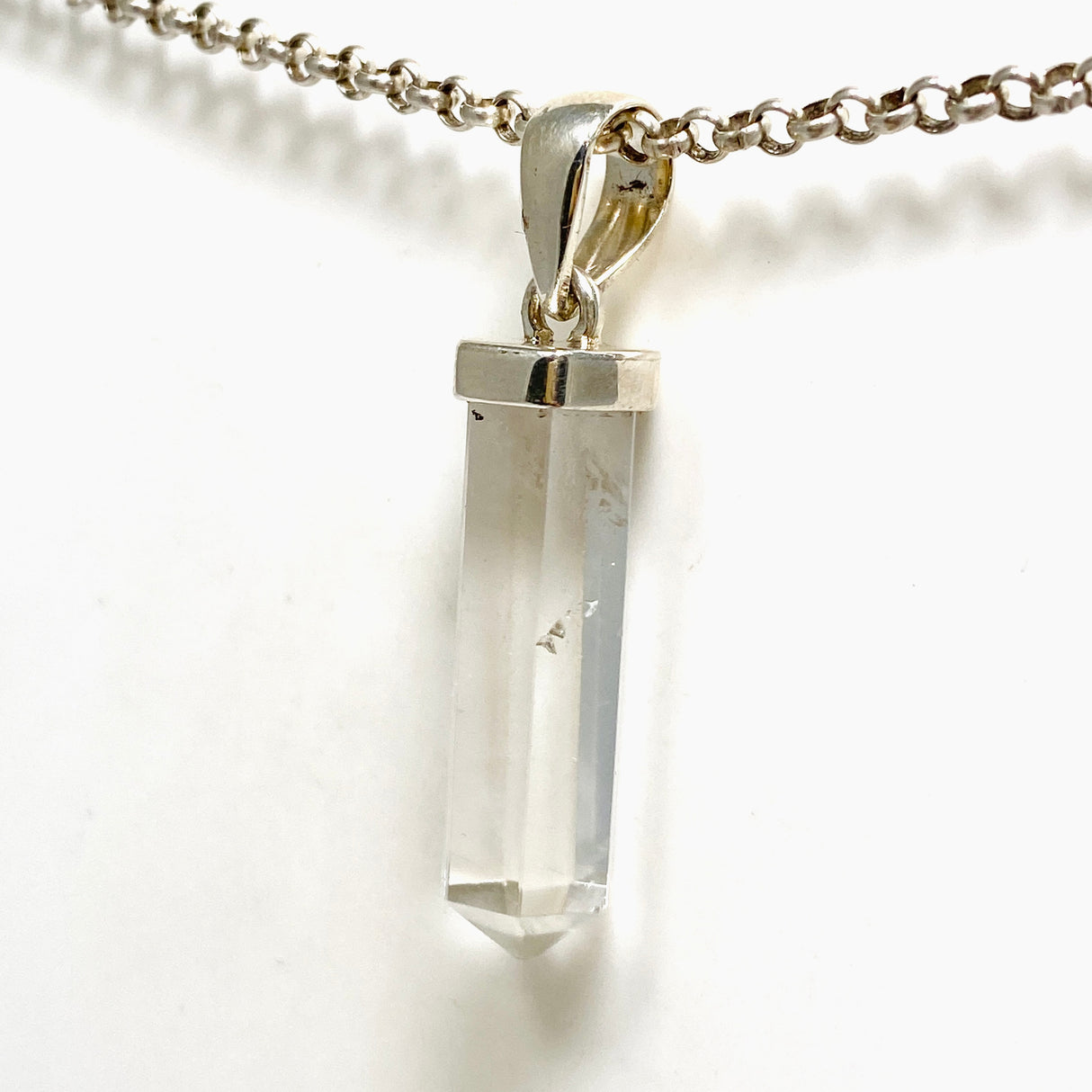 Clear Quartz Capped Point Pendant PPGJ1238