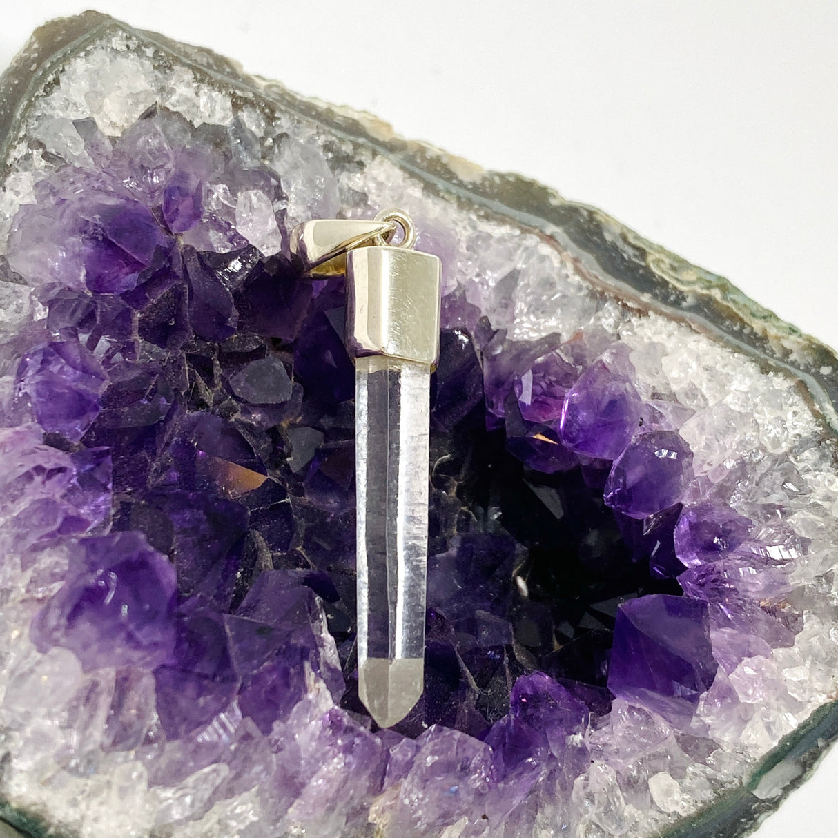 Clear Quartz Crystal Pendant BTP-103