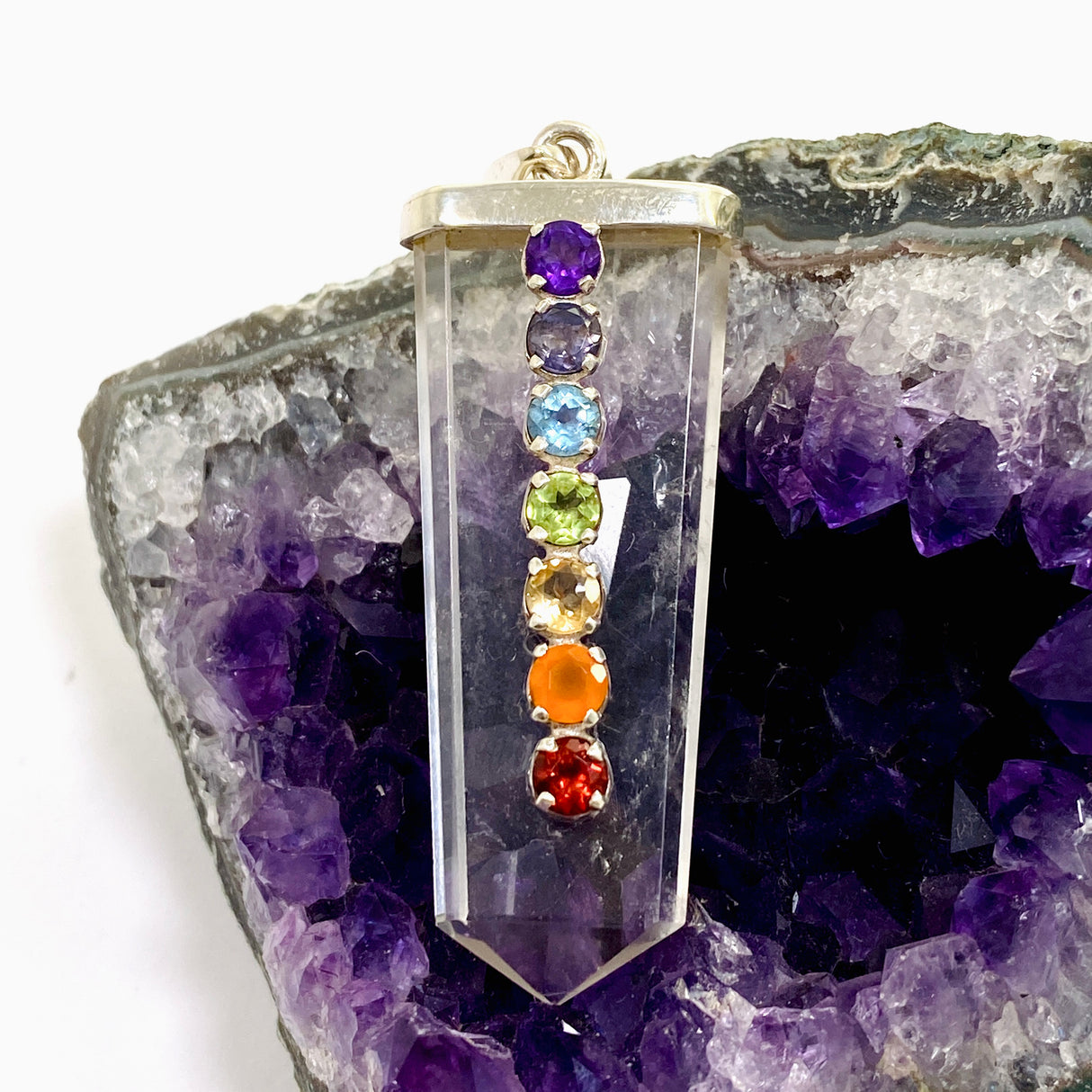 Clear Quartz Point Chakra Pendant PPGJ1084