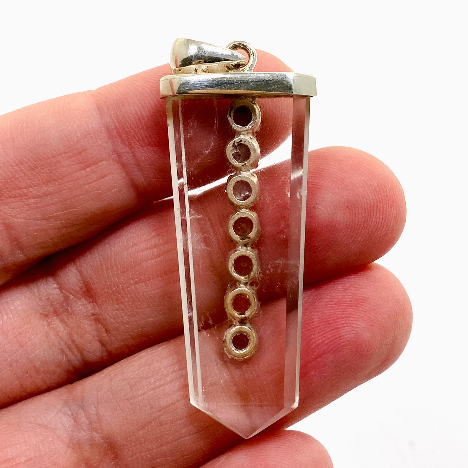 Clear Quartz Point Chakra Pendant PPGJ1084