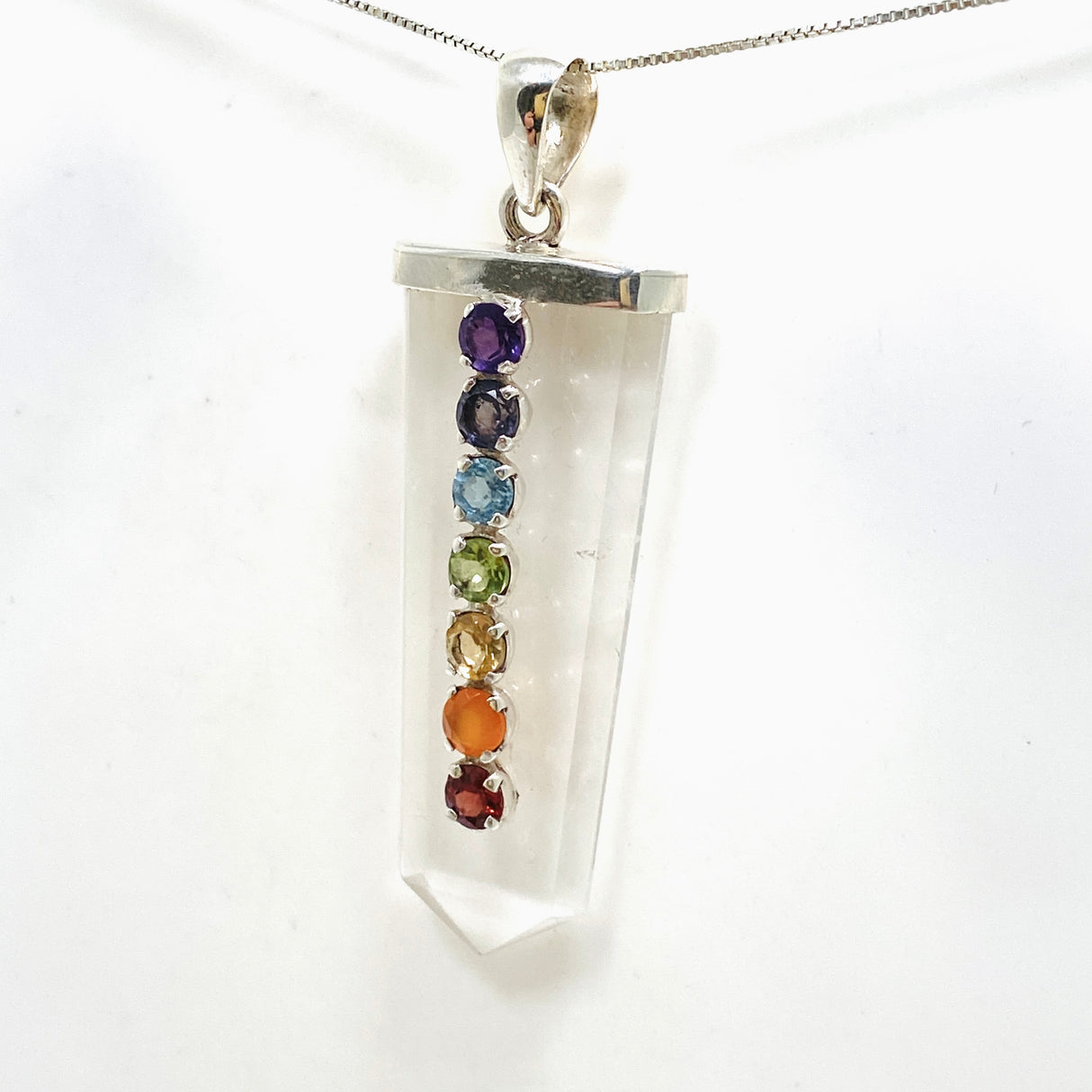 Clear Quartz Point Chakra Pendant PPGJ1084