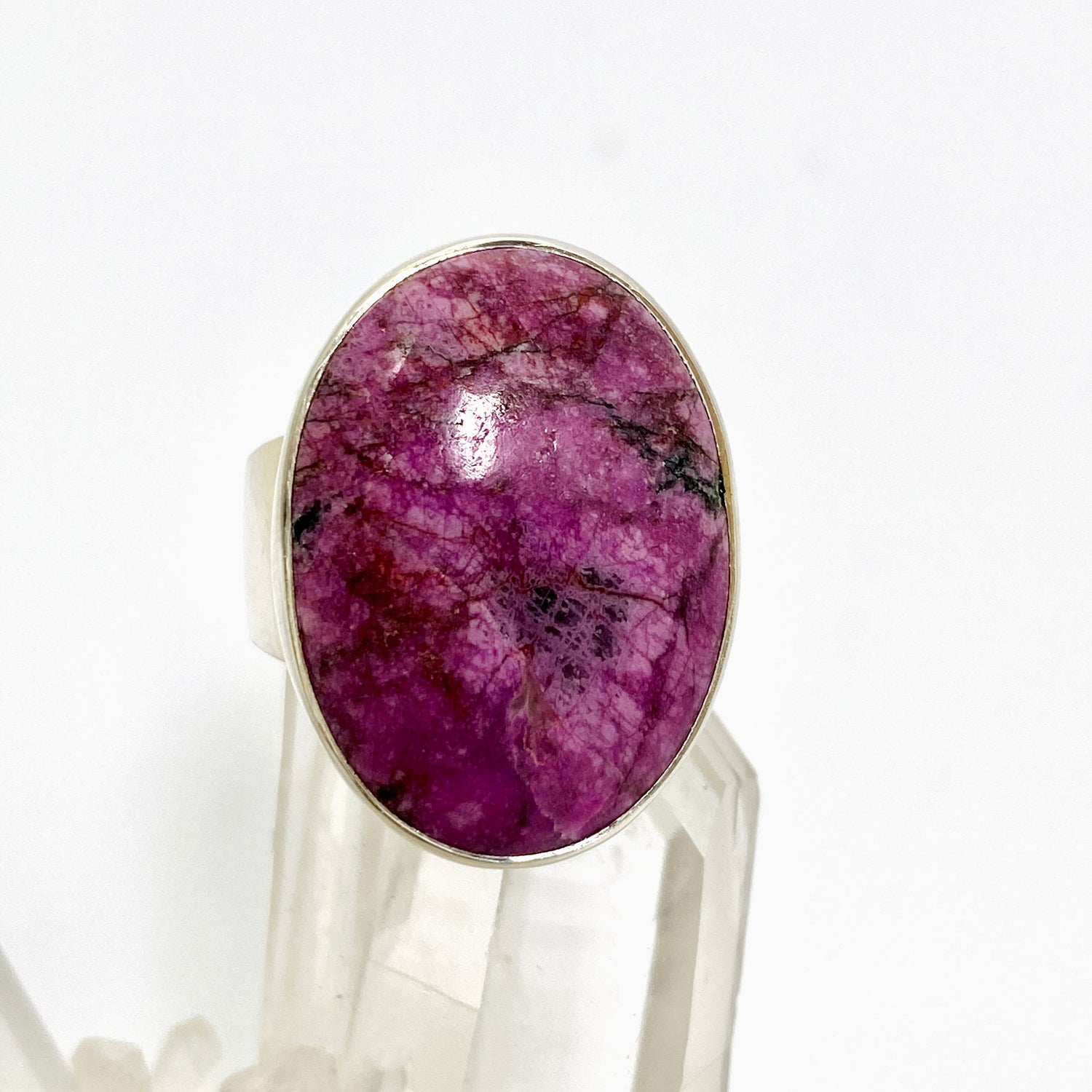 Cobalto Calcite Oval Cabochon Ring Size 7 KRGJ3394