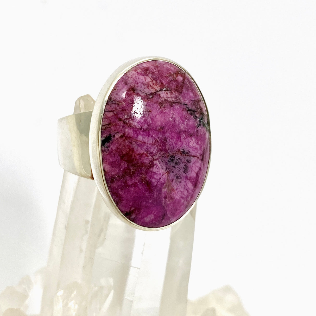 Cobalto Calcite Oval Cabochon Ring Size 7 KRGJ3394