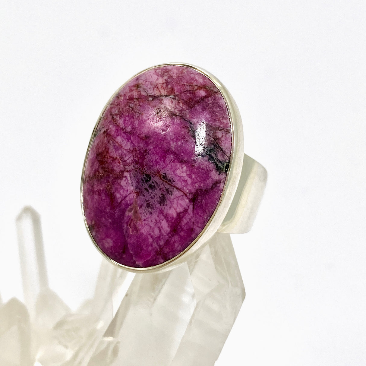 Cobalto Calcite Oval Cabochon Ring Size 7 KRGJ3394