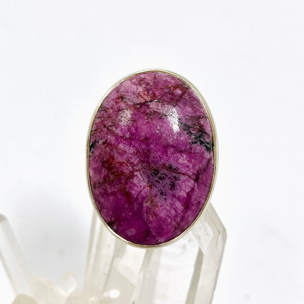 Cobalto Calcite Oval Cabochon Ring Size 7 KRGJ3394