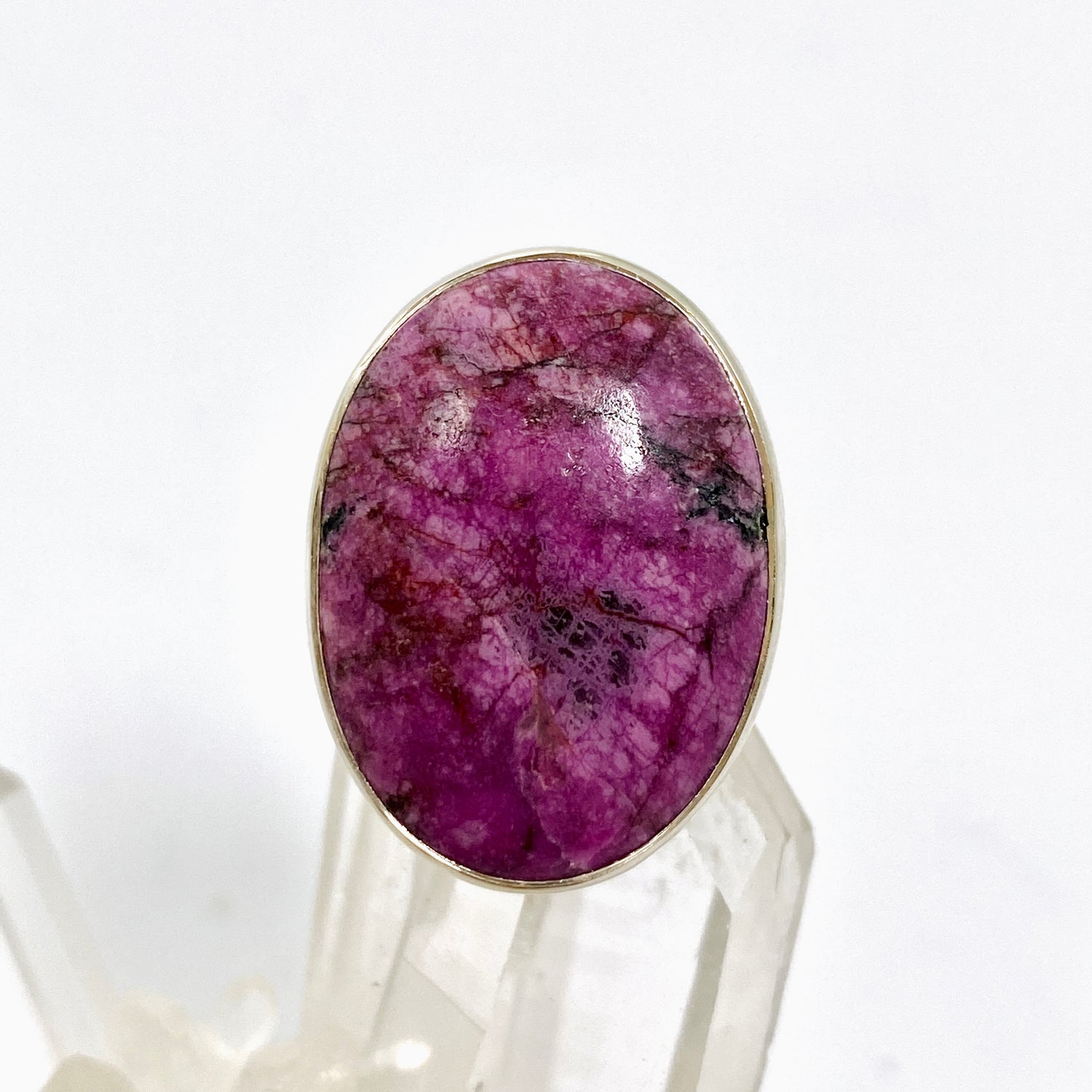 Cobalto Calcite Oval Cabochon Ring Size 7 KRGJ3394