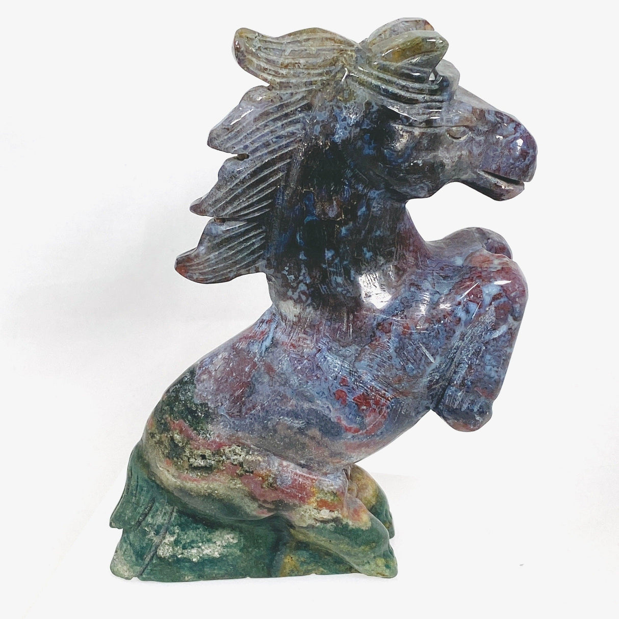Colourful Moss Agate Horse MAH - Nature's Magick