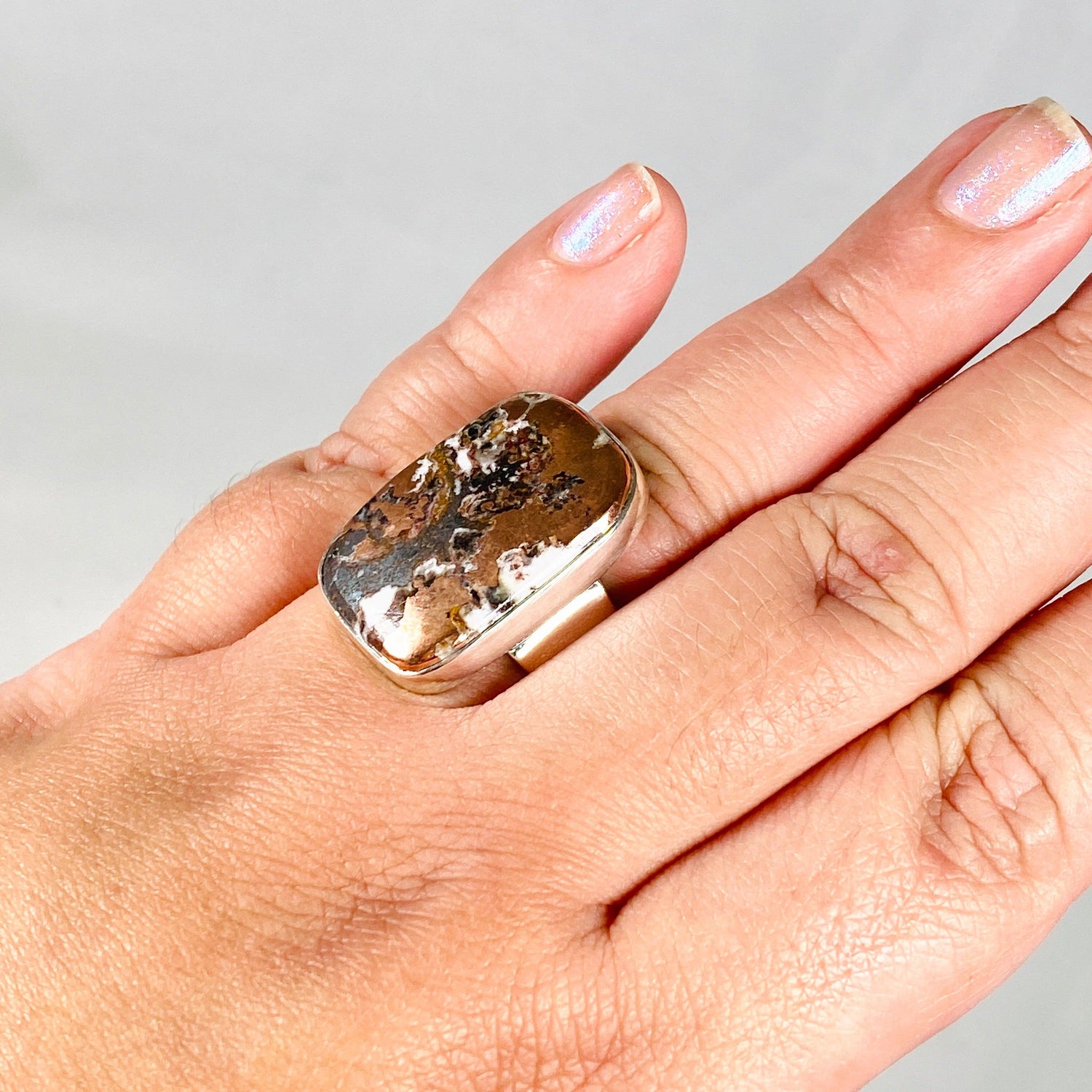 Copperite Rectangular Ring s.10 KRGJ3040 - Nature's Magick